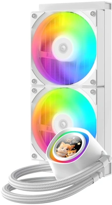 Водяное охлаждение ID-Cooling FX240 LCD White