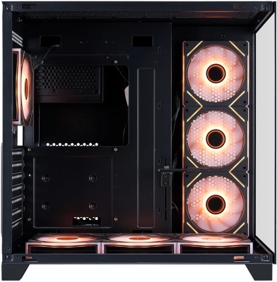 Корпус 1stPlayer Megaview MV8-TP ARGB Black MV8-TP-BK-6FC7R-1FC7-HUB2