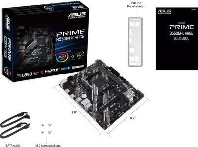 Материнская плата AM4 Asus B550M-K Prime ARGB