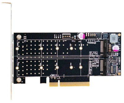 Переходник M2 ExeGate EXE-597E2 (2xM.2 M key --> PCI-E x8 v3.0 )
