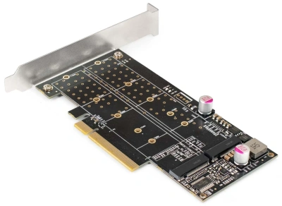 Переходник M2 ExeGate EXE-597E2 (2xM.2 M key --> PCI-E x8 v3.0 )
