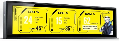 Дисплей для ПК 9.16 Jonsbo DS916 Black