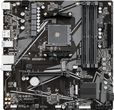 Материнская плата AM4 Gigabyte B550M K