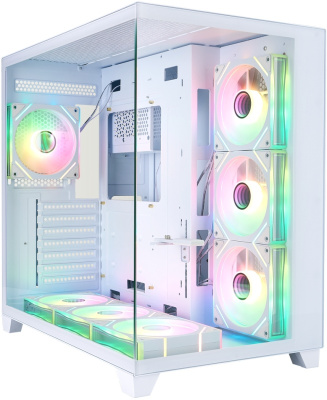 Корпус 1stPlayer Megaview MV8-TP ARGB White MV8-TP-WH-6FC7R-W-1FC7-W-HUB2
