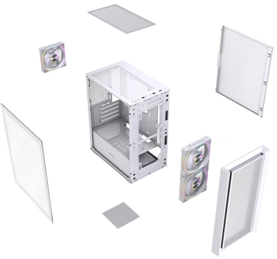 Корпус Powercase Mistral SM03 ARGB White (CMMSM03W-A3)