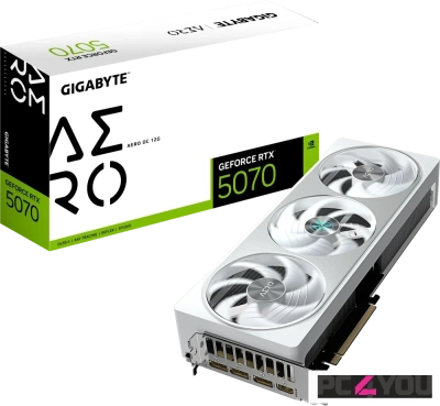 Видеокарта GeForce RTX 5070 12Gb Gigabyte GV-N5070AERO OC-12GD