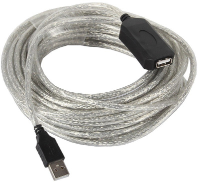 Кабель USB A-F 10m удлинитель активный VCOM VUS7049-10M