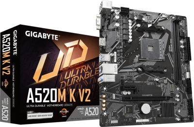Материнская плата AM4 Gigabyte A520M K V2