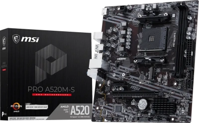 Материнская плата AM4 MSI A520M-S PRO