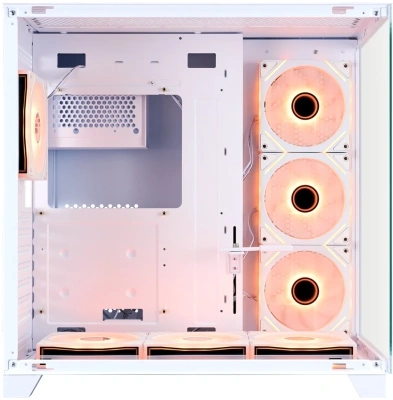 Корпус 1stPlayer Megaview MV8-TP ARGB White MV8-TP-WH-6FC7R-W-1FC7-W-HUB2