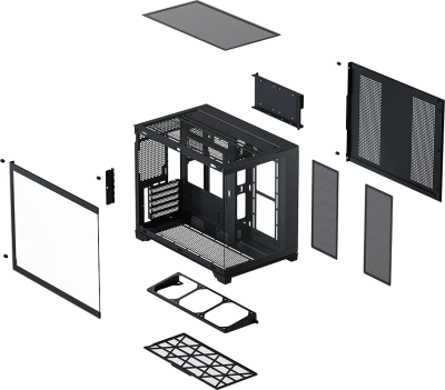 Корпус Xastra QW500M-6FM12A-C10-UC Black