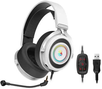 Наушники с микрофоном A4Tech Bloody G535 Black/White