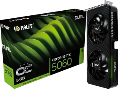 Видеокарта GeForce RTX 5060 8Gb Palit Dual OC NE75060S19P1-GB2063D