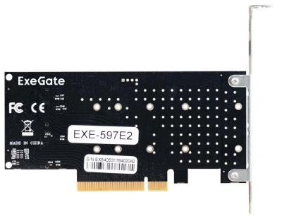 Переходник M2 ExeGate EXE-597E2 (2xM.2 M key --> PCI-E x8 v3.0 )
