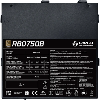 Блок питания 750W Lian Li BX0750B Black