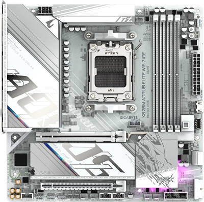 Материнская плата AM5 Gigabyte X870M Aorus Elite WIFI7 ICE