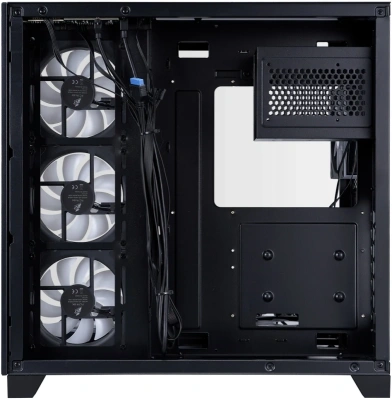 Корпус 1stPlayer Megaview MV8-TP ARGB Black MV8-TP-BK-6FC7R-1FC7-HUB2