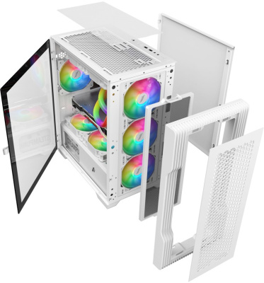 Корпус 1stPlayer Trilobite T3 White T3-WH-4F1-W
